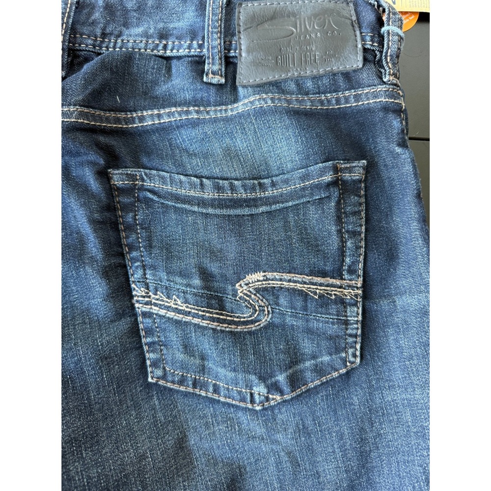 Silver Jeans Co Allan Classic Fit Straight Leg Dark Wash Jeans 32x32 New NWT - Picture 15 of 15